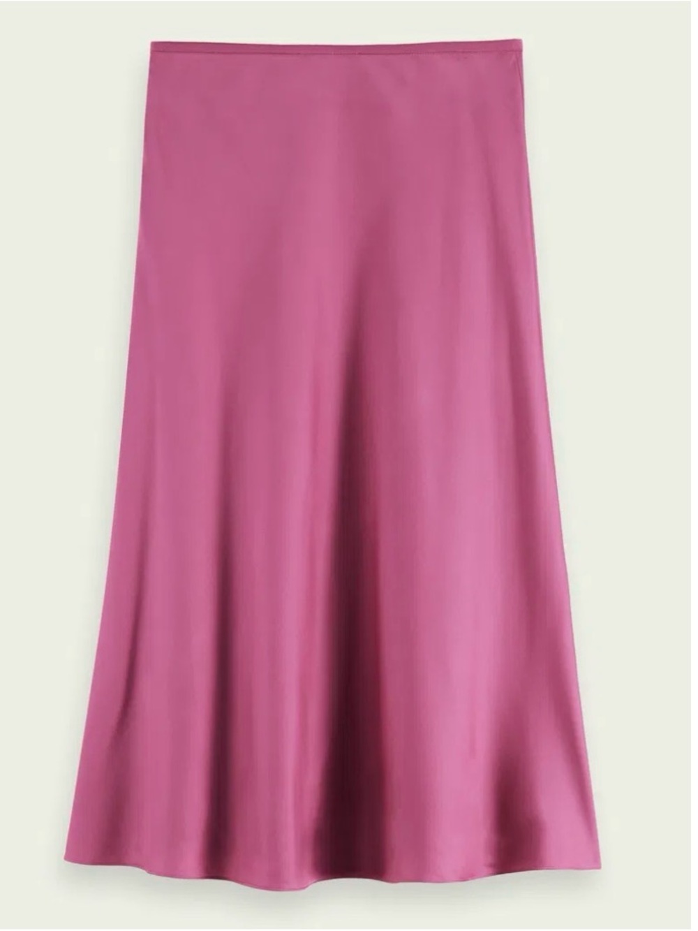 Scotch & Soda Satin A-Line Midi Skirt in Rose - Picture 1 of 8